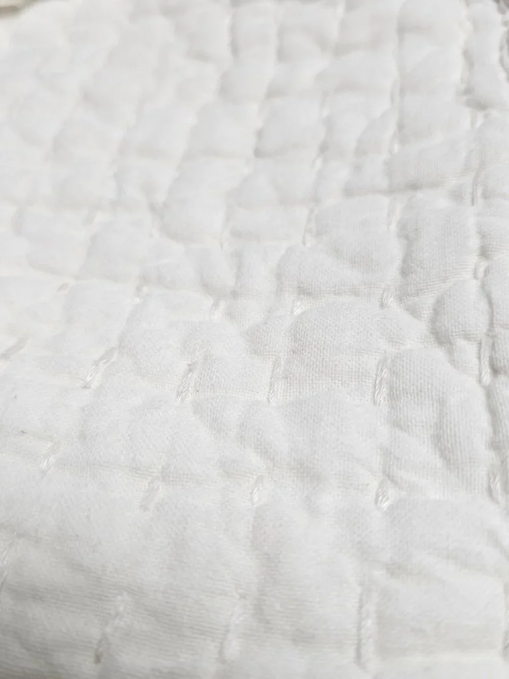 Pottery Barn White Full/ Queen Comforter Bedding Cover 2 Euro Shams Cotton Linen